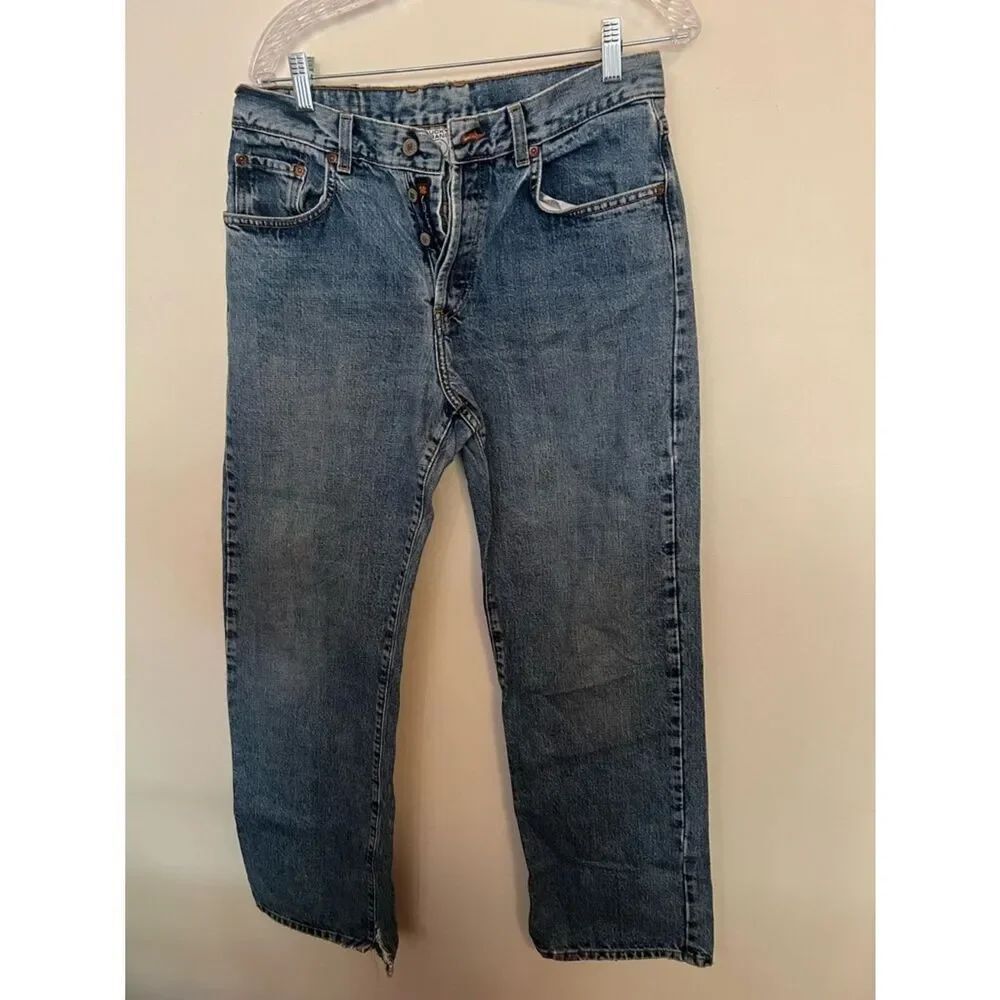 Classic Women’s Blue Button Fly Denim Jeans